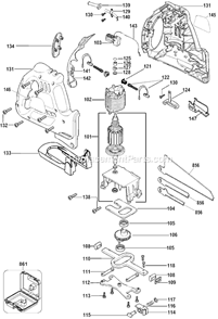 Page A Diagram and Parts List for SC500 Type 4 Black and Decker Jig Saw